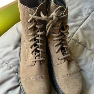 Clarks Tan Lace-Up Boots